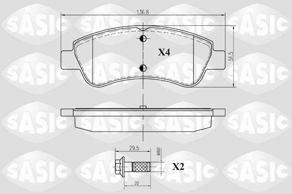 SASIC 6210012 Bremsbeläge Vorderachse