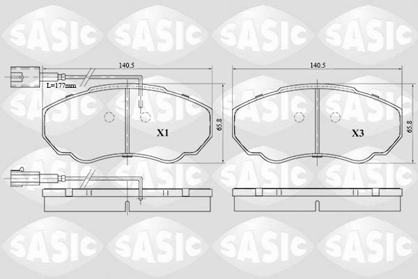 SASIC 6210036: Bremseklodser foraksel