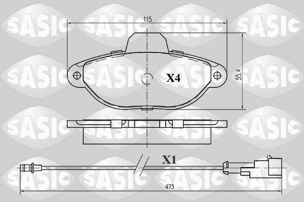 SASIC 6216010: Bremseklodser foraksel