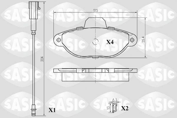 SASIC 6216011: Bremseklodser foraksel