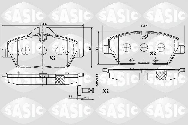 SASIC 6216027: Jarrupalat, levyjarru Etuakseli