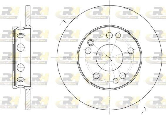 ROADHOUSE 6221.00: Piduriketas Esisild, Ø: 262mm, täis, Ø: 262mm