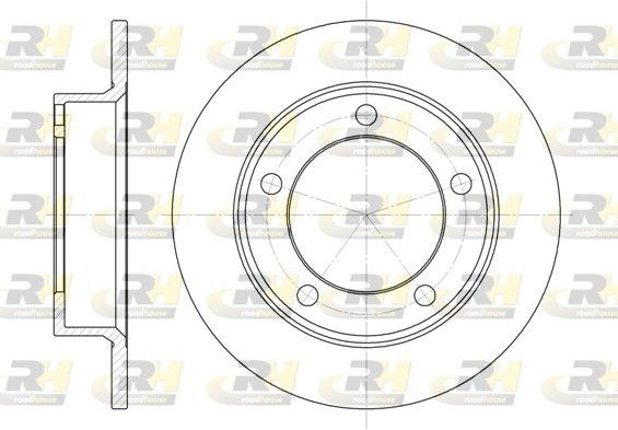 ROADHOUSE 6257.00: Brzdový kotouč přední osa, R: 272mm, plný, R: 272mm