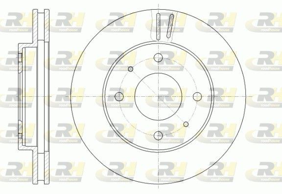 ROADHOUSE 6394.10: Piduriketas Esisild, Ø: 256mm, õhutusega, Ø: 256mm