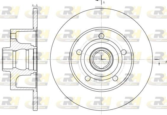 ROADHOUSE 6431.00: Bromsskiva Bakaxel, Ø: 245mm, full, Ø: 245mm