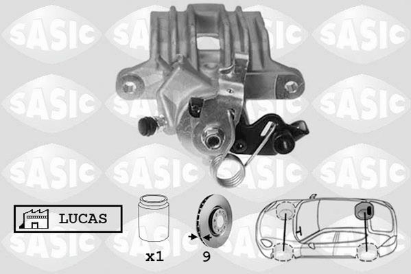 SASIC 6506123: Bremžu suports Aizm. tilts labajā pusē