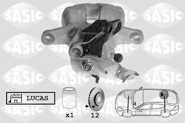 SASIC 6506125: Bremžu suports Aizm. tilts labajā pusē