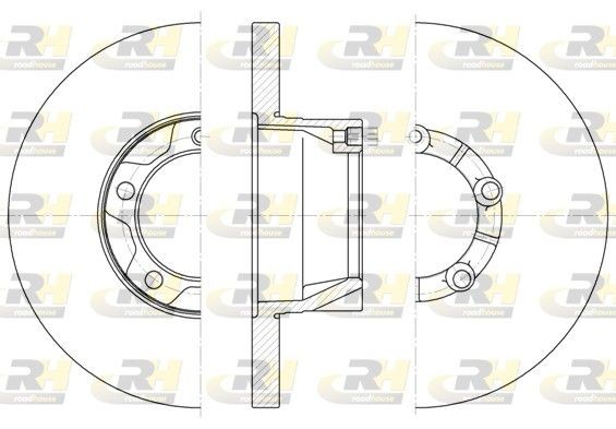 ROADHOUSE 6543.00: Piduriketas Esisild, Ø: 281mm, täis, Ø: 281mm