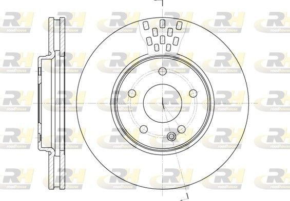 ROADHOUSE 6556.10 Bremsscheibe Vorderachse, Ø: 300mm, Belüftet, Ø: 300mm