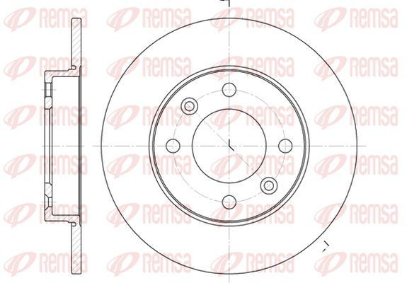 KAWE 6630 00: Brzdový kotouč Zadní náprava, R: 247mm, plný, R: 247mm