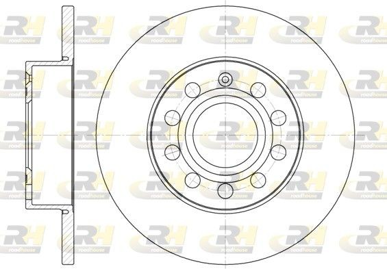 ROADHOUSE 6650.00: Stabdžių diskas galinė ašis, Ø: 259,8mm, visiškai, Ø: 260mm