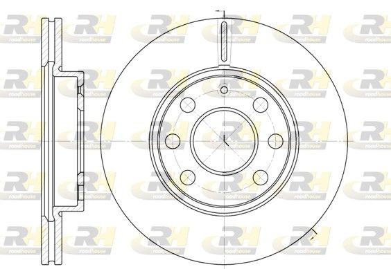 ROADHOUSE 6665.10: Bremžu diski Priekšējais tilts, Ø: 240mm, ventilējams, Ø: 240mm