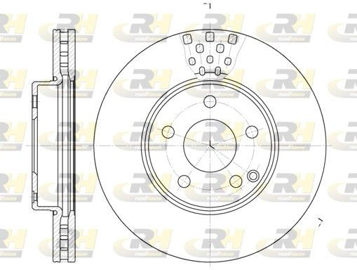 ROADHOUSE 6676.10: Piduriketas Esisild, Ø: 295,2mm, õhutusega, Ø: 295mm