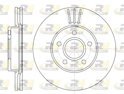 ROADHOUSE 6710.10: Piduriketas Esisild, Ø: 278,1mm, õhutusega, Ø: 278mm