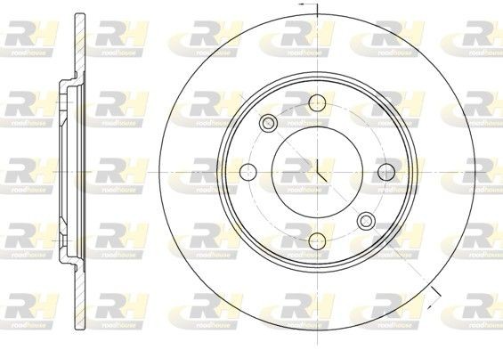 ROADHOUSE 6714.00: Brzdový kotouč Zadní náprava, R: 247mm, plný, R: 247mm