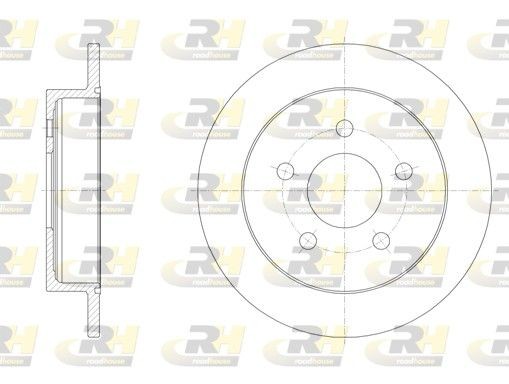 ROADHOUSE 6719.00: Bremseskive bagaksel, Ø: 278mm, fuldstændigt, Ø: 278mm