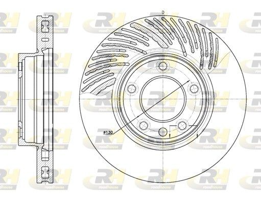 ROADHOUSE 6773.10: Piduriketas esisild vasakul, Ø: 329,7mm, õhutusega, Ø: 330mm