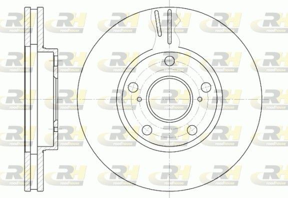 ROADHOUSE 6842.10: Bromsskiva framaxel, Ø: 275mm, ventilerad, Ø: 275mm