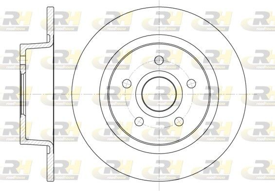 ROADHOUSE 6863.00: Disco de freno Eje trasero, Ø: 278mm, macizo, Ø: 278mm