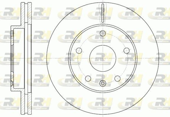 ROADHOUSE 6960.10: Bremseskive foraksel, Ø: 255,8mm, ventileret, Ø: 256mm
