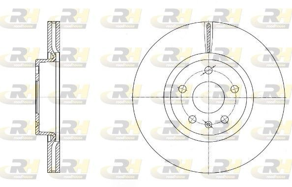 ROADHOUSE 6972.10: Bremseskive foraksel, Ø: 312mm, ventileret, Ø: 312mm
