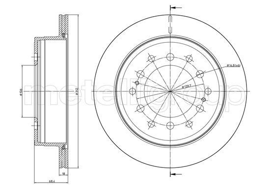 CIFAM 800-1577C: Bromsskiva Ø: 296,0mm, ventilerad, Ø: 296,0mm, lackerad