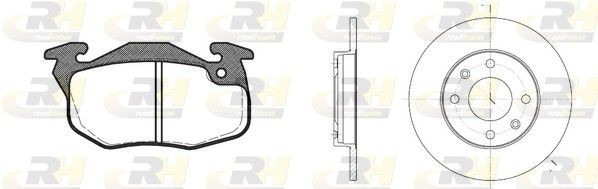 ROADHOUSE 8192.03: Souprava brzd, koutocova brzda přední osa, R: 247mm, plný Dual Kit
