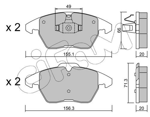 CIFAM 822-548-2: Piduriklotsid