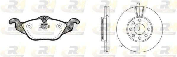 ROADHOUSE 8684.00: Pidurikomplekt, ketaspidur Esisild, Ø: 256mm, õhutusega Dual Kit