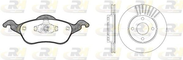 ROADHOUSE 8691.00: Pidurikomplekt, ketaspidur Esisild, Ø: 258mm, õhutusega Dual Kit