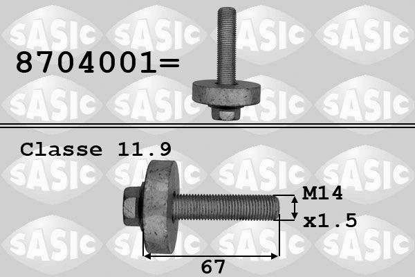 SASIC 8704001: Boulon de poulie