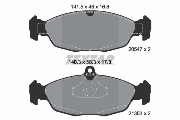 TEXTAR 89000800: Pidurikomplekt, ketaspidur CERA TEC Ø: 236mm, täis