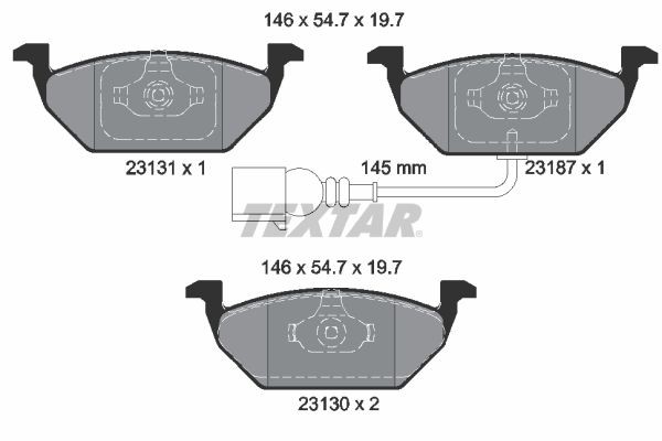 TEXTAR 89005400: Pidurikomplekt, ketaspidur CERA TEC Ø: 280mm, sisemine õhutus