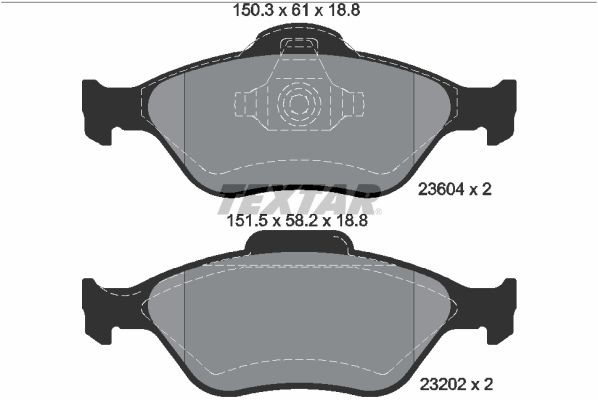 TEXTAR 89007700: Pidurikomplekt, ketaspidur CERA TEC Ø: 258mm, sisemine õhutus