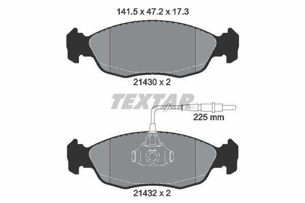 TEXTAR 89010800: Bremseskiver og klodser CERA TEC Ø: 247mm, indvendigt ventileret