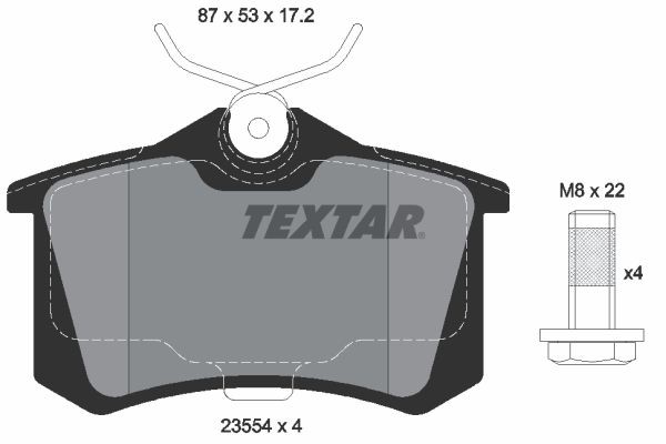 TEXTAR 89015800: Souprava brzd, koutocova brzda CERA TEC R: 253mm, plný