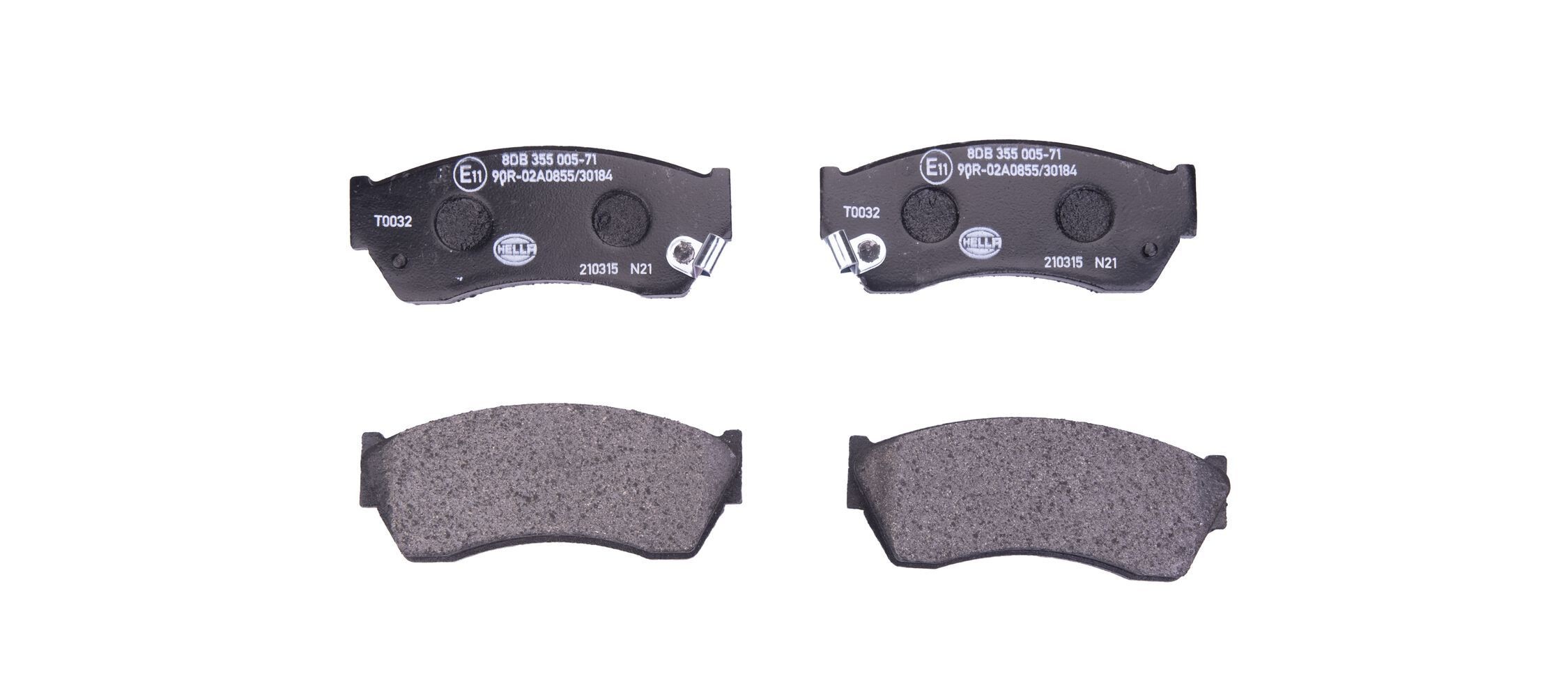 HELLA 8DB 355 005-711: Stabdžių kaladėlės