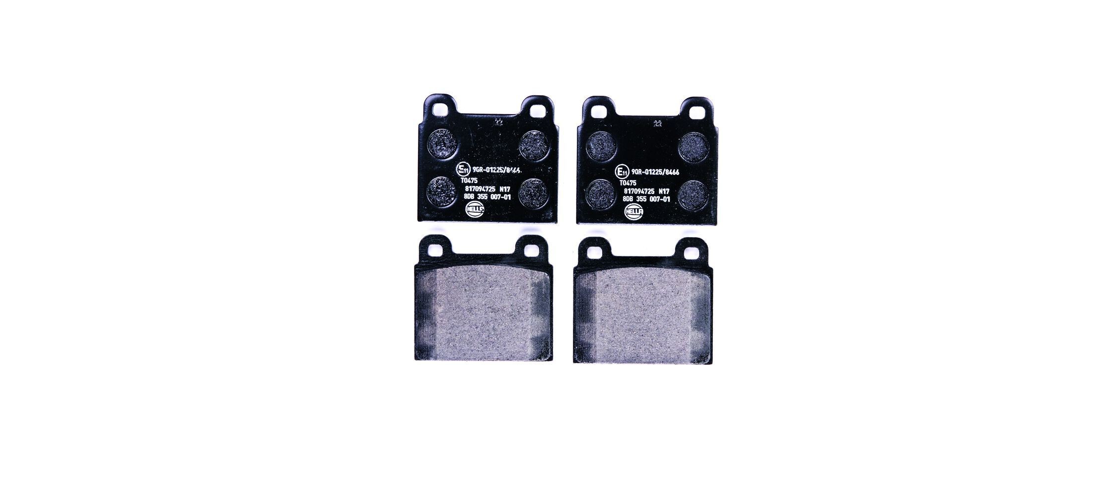 HELLA 8DB 355 007-011: Stabdžių kaladėlės