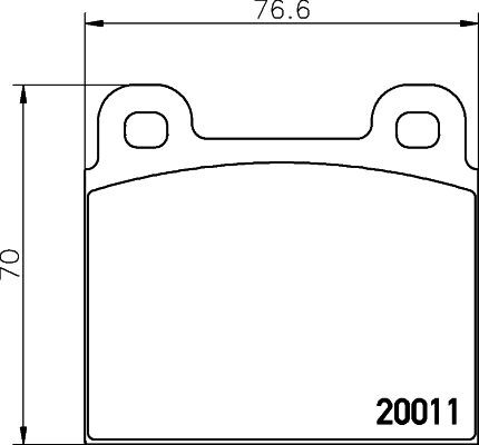 HELLA PAGID 8DB 355 007-011: Stabdžių kaladėlės