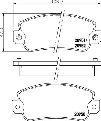 HELLA PAGID 8DB 355 007-121: Bremseklodser