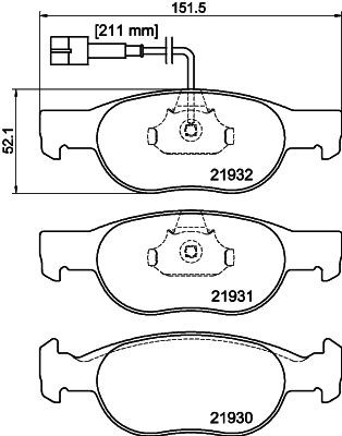 HELLA PAGID 8DB 355 007-921: Bremseklodser