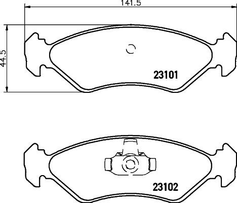 HELLA PAGID 8DB 355 008-051: Piduriklotsid