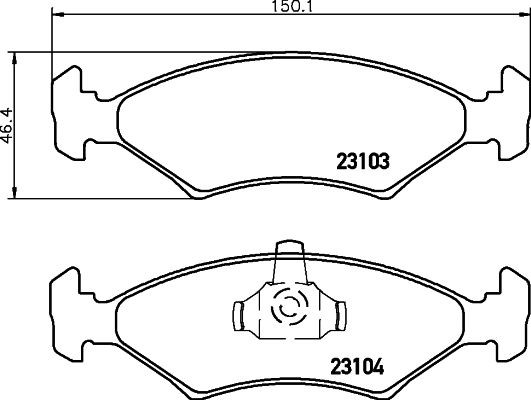 HELLA PAGID 8DB 355 008-331: Piduriklotsid