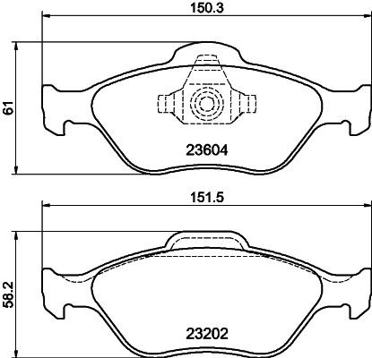 HELLA 8DB 355 008-901: Piduriklotsid