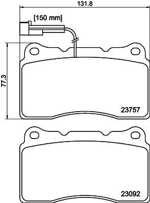 HELLA PAGID 8DB 355 014-731: Bremseklodser