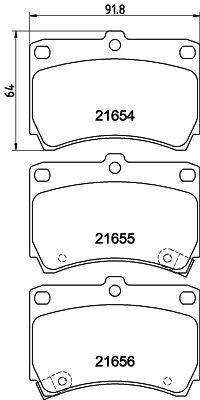 HELLA PAGID 8DB 355 016-431: Plaquettes de frein