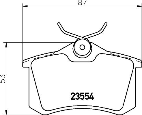 HELLA PAGID 8DB 355 018-111: Bremseklodser med tilbehør, med bremsecaliperskruer