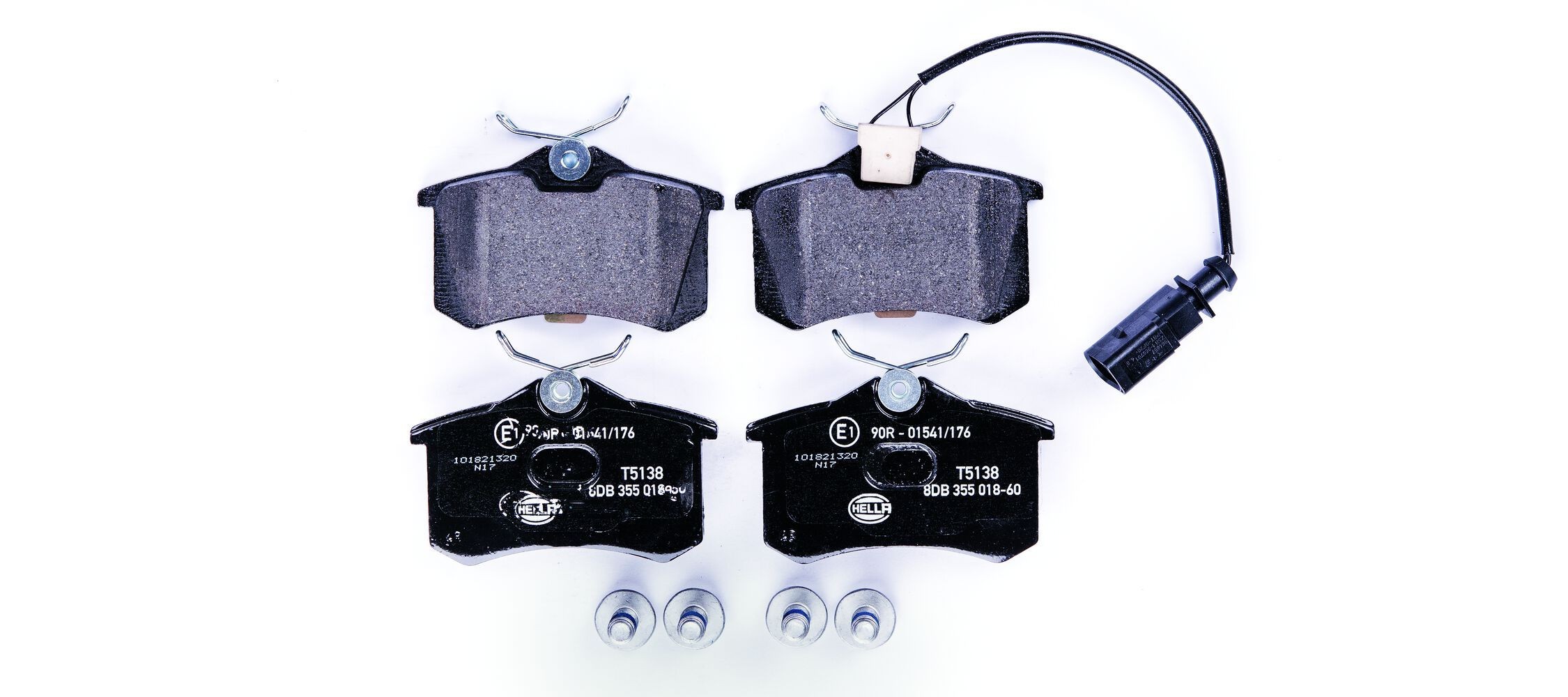 HELLA 8DB 355 018-601: Bremsbeläge mit Bremssattelschrauben