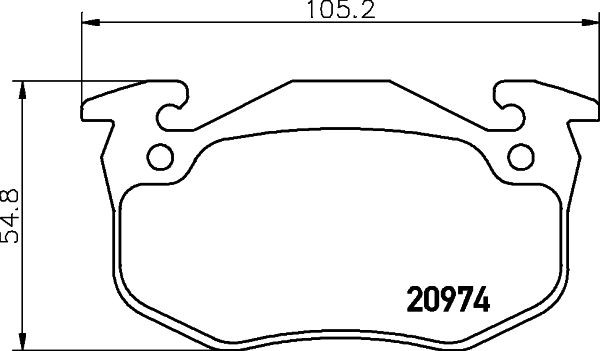 HELLA PAGID 8DB 355 018-951: Plăcuțe de frână