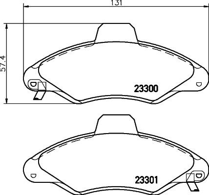 HELLA PAGID 8DB 355 019-291: Piduriklotsid